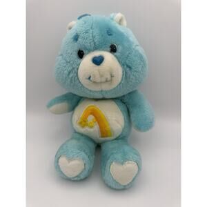 Vintage 1983 Blue Care Bear Wish Bear 13" Plush Kenner Rainbow Shooting Star